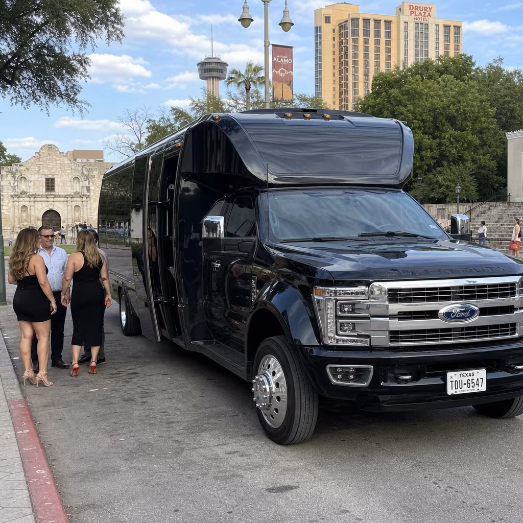 Rent a Bus to the Alamo & Downtown San Antonio