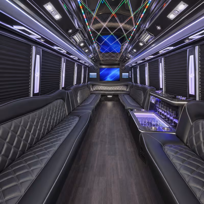 15 Passenger Party Bus Inside
