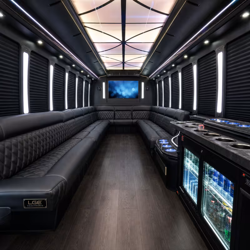 30 Passenger Party Bus Inside