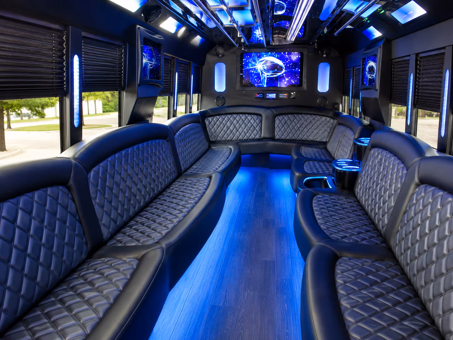 San Antonio Bachelor & Bachelorette Transportation party bus exterior
