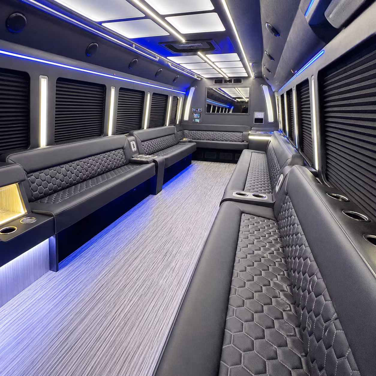 San Antonio Private Event Transportation party bus exterior