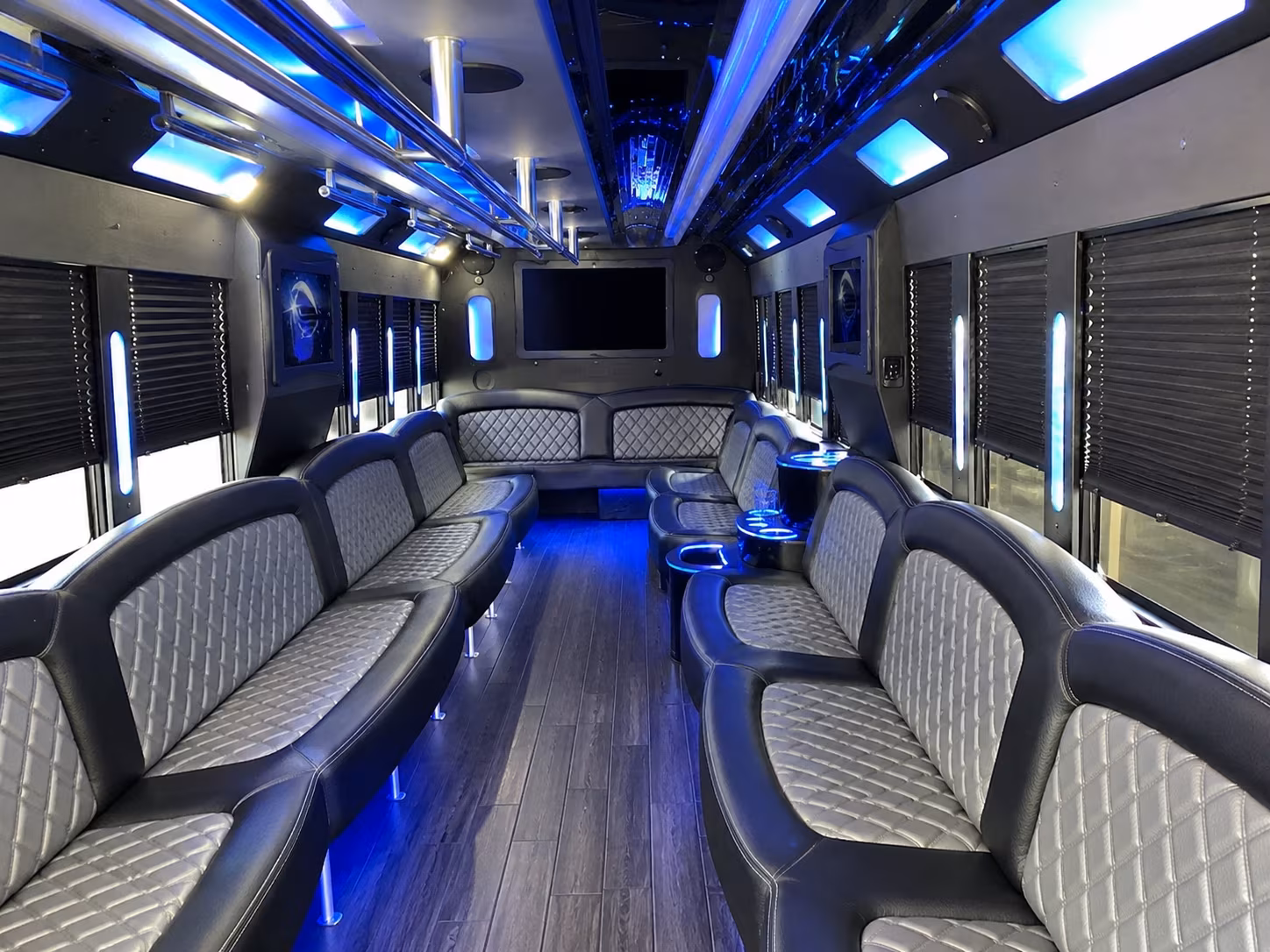 San Antonio Private Event Transportation party bus exterior