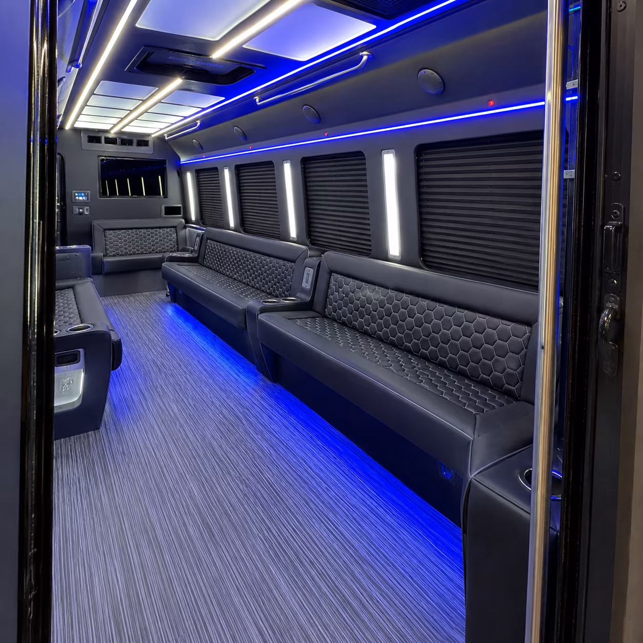 San Antonio Private Event Transportation party bus exterior