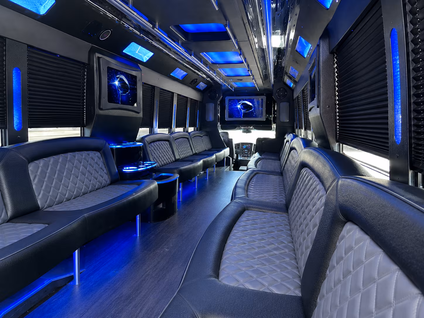 San Antonio Sporting Event Transportation party bus exterior
