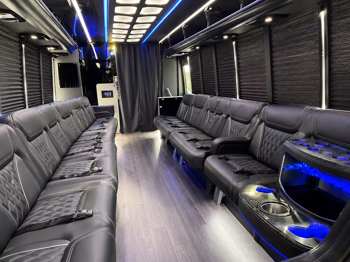 San Antonio Sporting Event Transportation party bus exterior