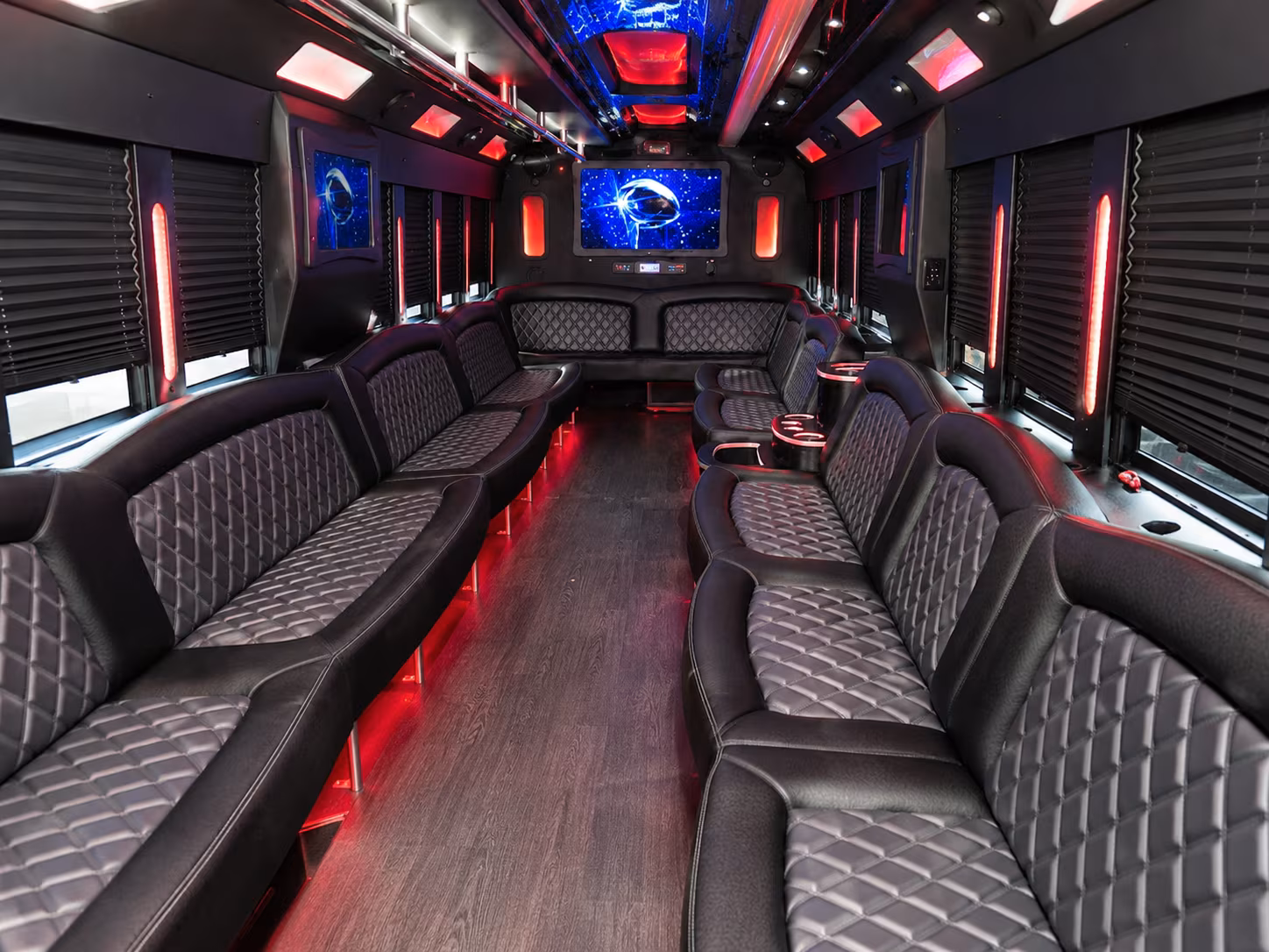 San Antonio Sporting Event Transportation party bus exterior