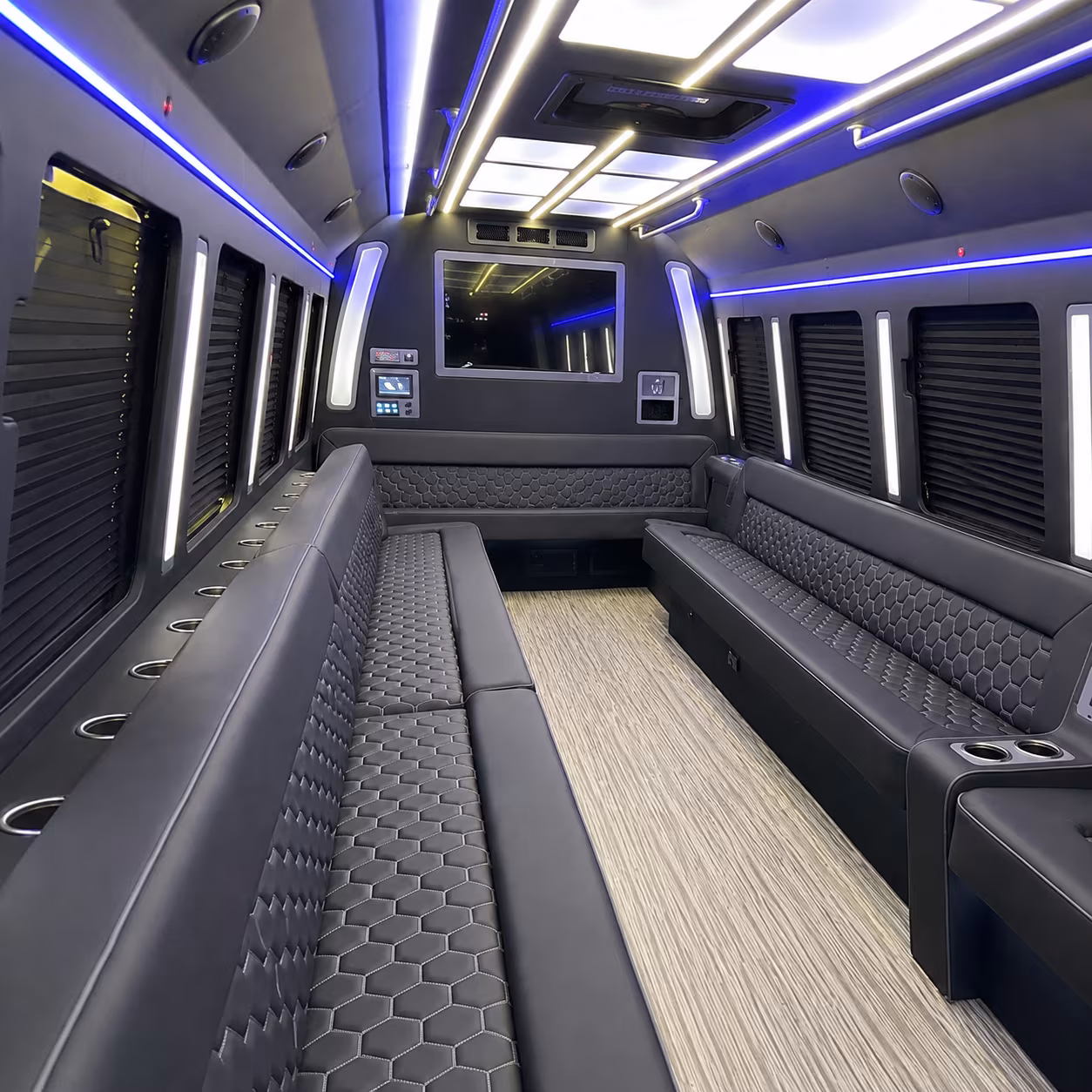 San Antonio Wedding Transportation party bus exterior
