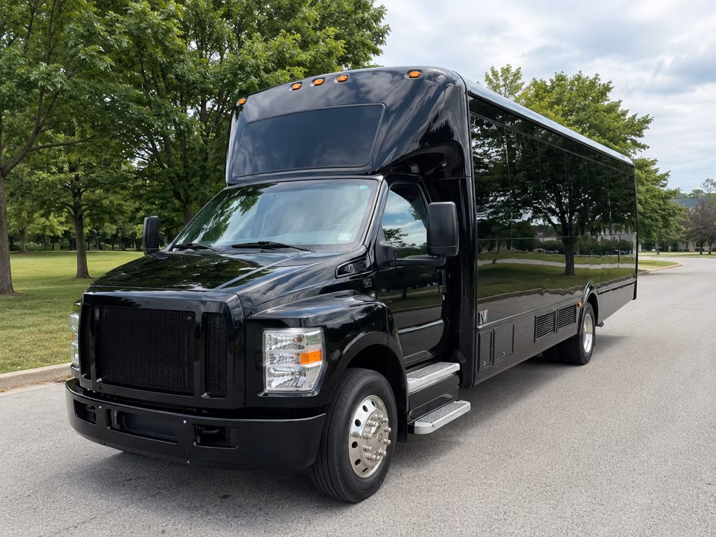 San Antonio Wedding Transportation party bus exterior