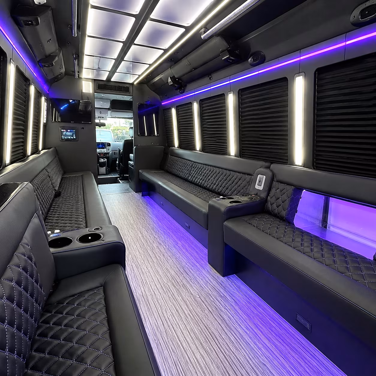 San Antonio Winery Tour & Pub Crawl Transportation party bus interior