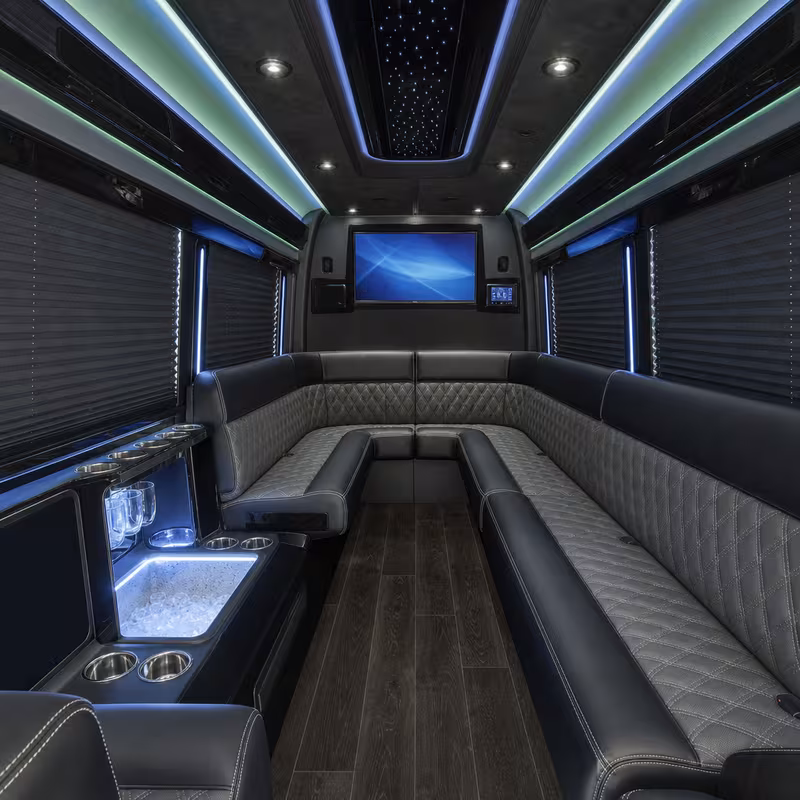 14 Passenger Sprinter Limo Interior